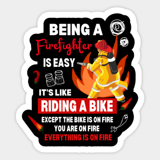 Firefighter in Seattle Volunteering Fireman Hero International Fire Fighters Day Sticker